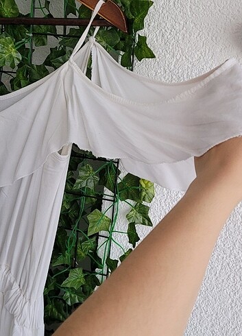 Yazlık Beyaz pamuklu elbise