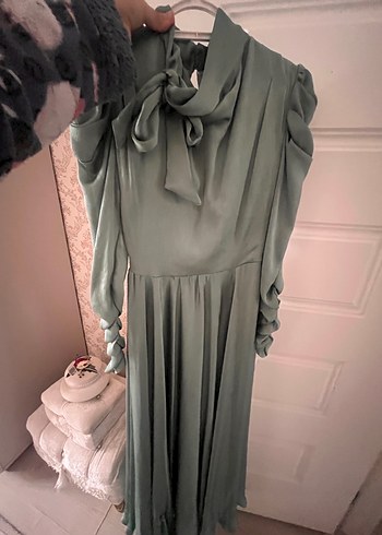 Uzun Kol Drapeli Bohem Kadın Elbise - Görsel 2