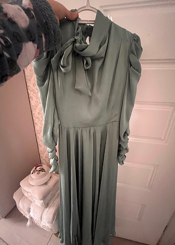 Uzun Kol Drapeli Bohem Kadın Elbise - Görsel 3