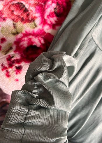 Uzun Kol Drapeli Bohem Kadın Elbise - Görsel 6