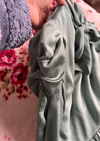 Uzun Kol Drapeli Bohem Kadın Elbise - Görsel 5