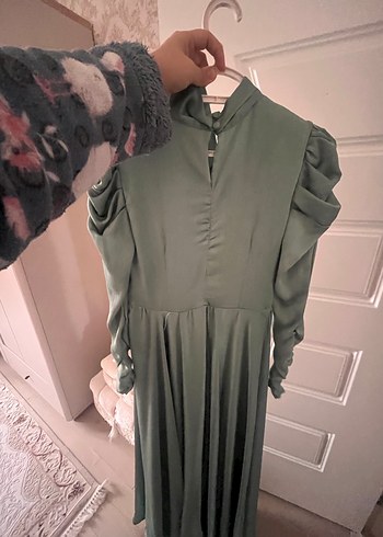 Uzun Kol Drapeli Bohem Kadın Elbise - Görsel 4