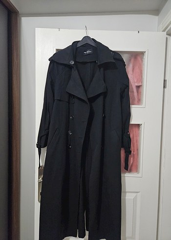 Kadın Siyah Trençkot - Görsel 4