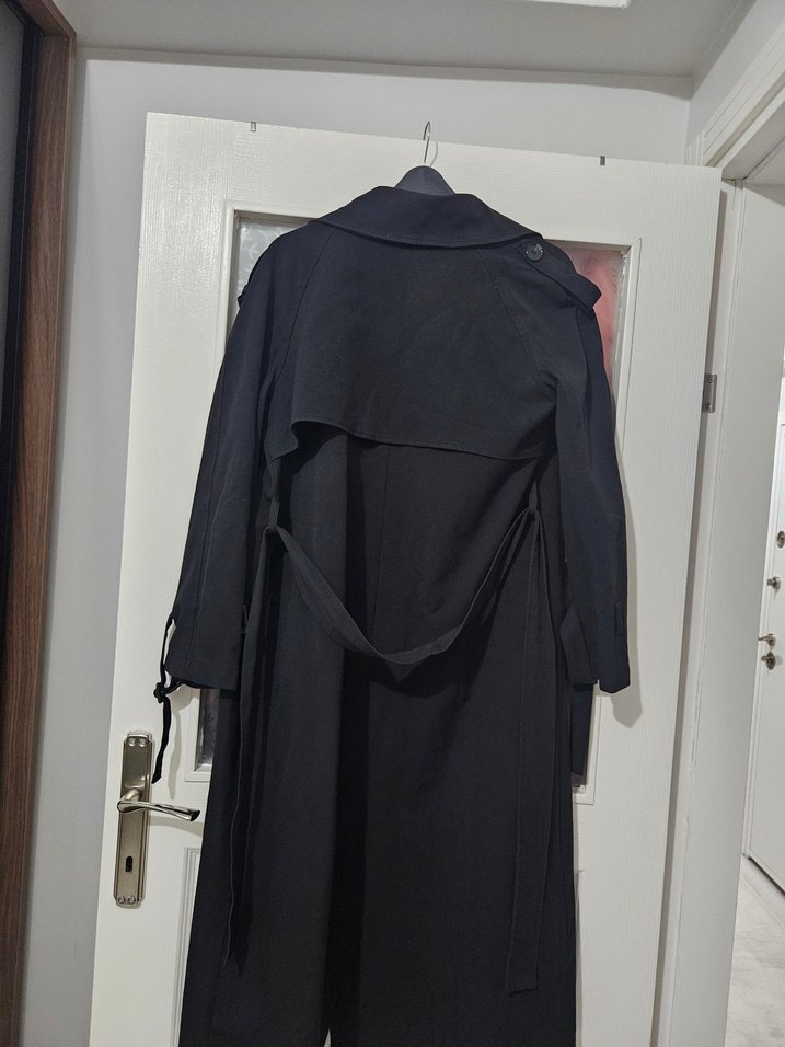 Kadın Siyah Trençkot - Görsel 5