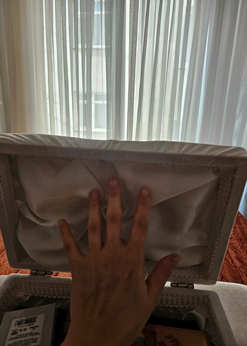 Bej Kadife Makyaj Organizer Kutusu - Görsel 5