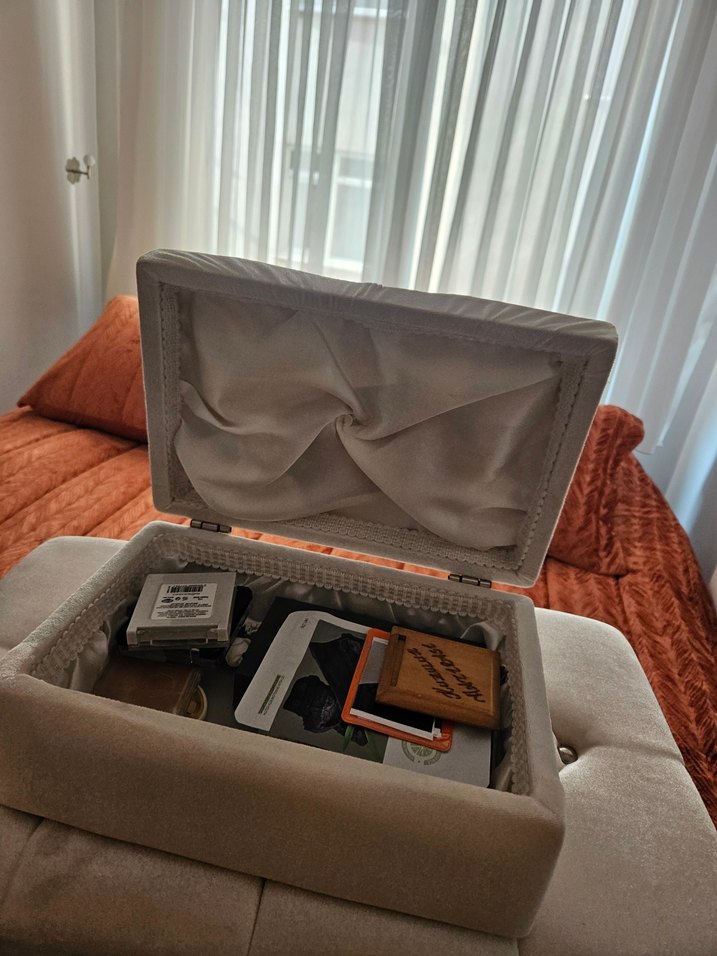 Bej Kadife Makyaj Organizer Kutusu - Görsel 4