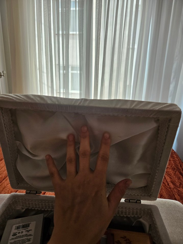 Bej Kadife Makyaj Organizer Kutusu - Görsel 5