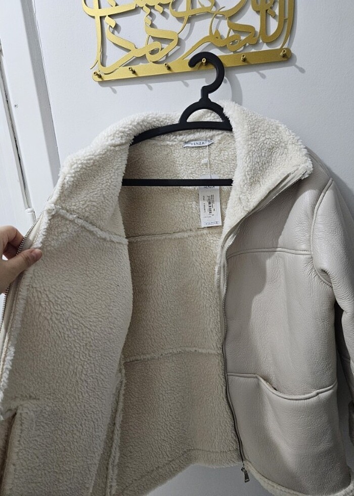 Kadın mont peluş deri - Görsel 2