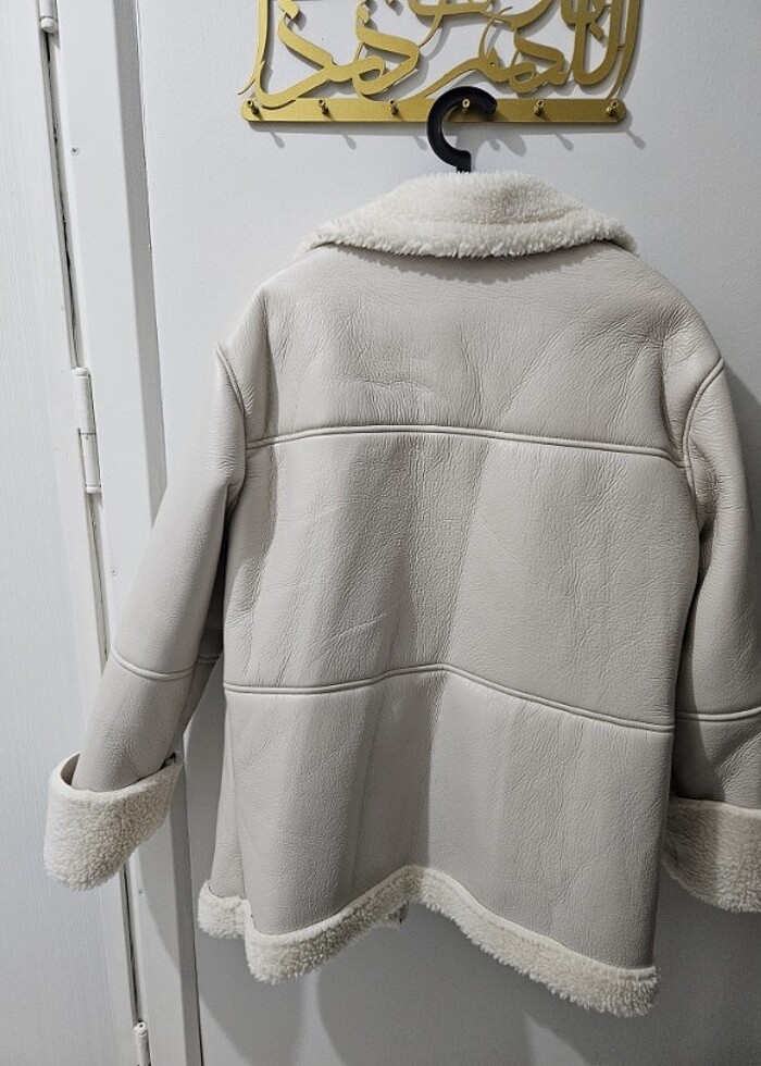 Kadın mont peluş deri - Görsel 3