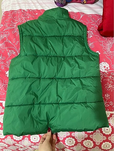 11-12 Yaş Beden yeşil Renk Unisex mont yelek