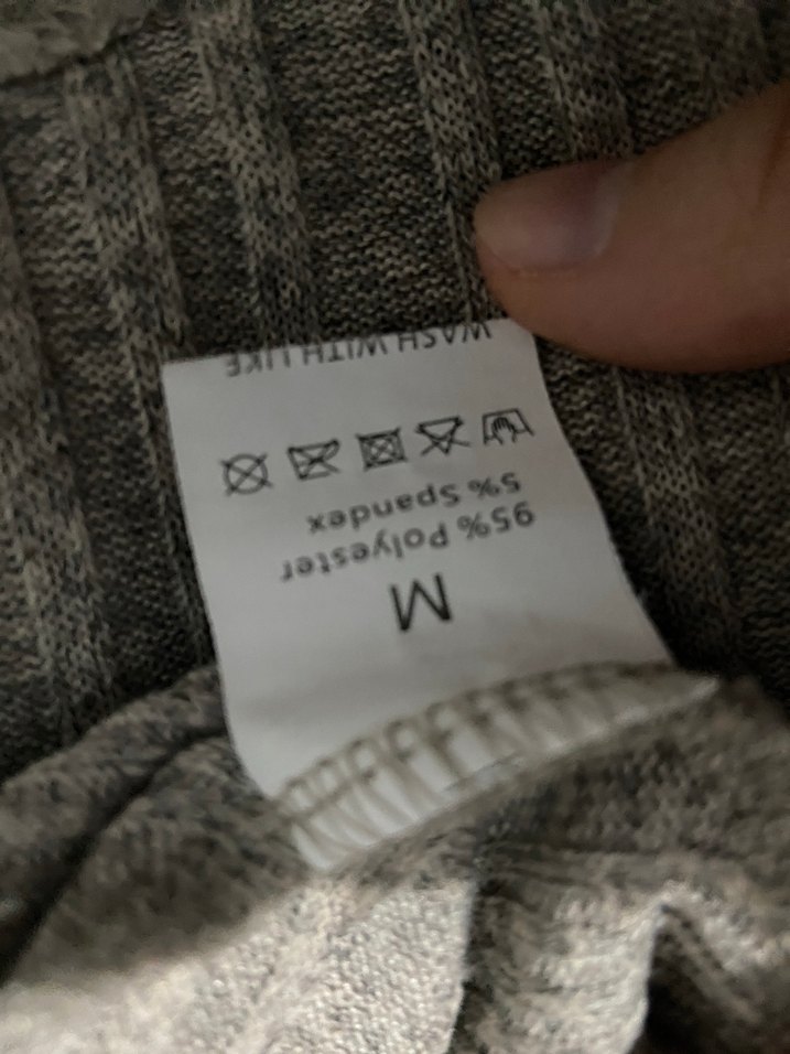 Gri Uzun Kollu Örgü Triko Elbise - Görsel 2