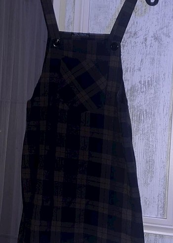 Kızlar İçin Kareli Askılı Tulum - Görsel 2