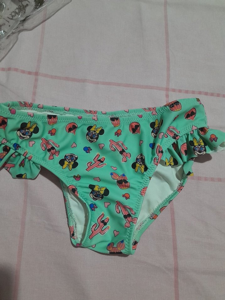 Renkli Baskılı Kız Çocuk Bikini Takımı - Görsel 3