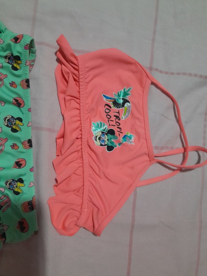 Renkli Baskılı Kız Çocuk Bikini Takımı - Görsel 4