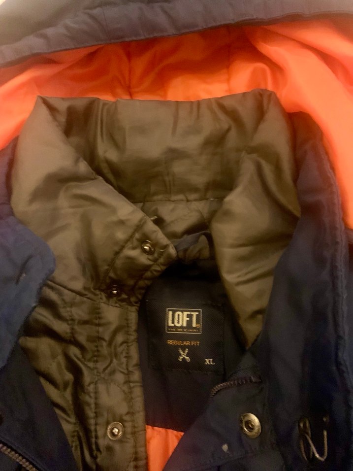 Düğmeli Lacivert Erkek Kaban Kapüşonlu - Görsel 3