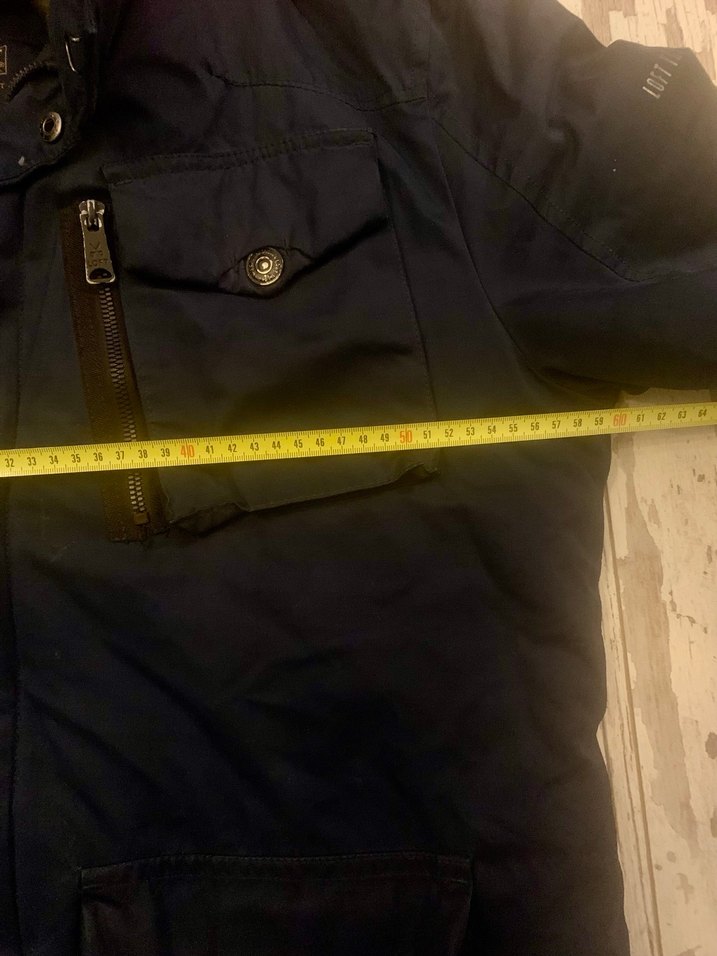 Düğmeli Lacivert Erkek Kaban Kapüşonlu - Görsel 4