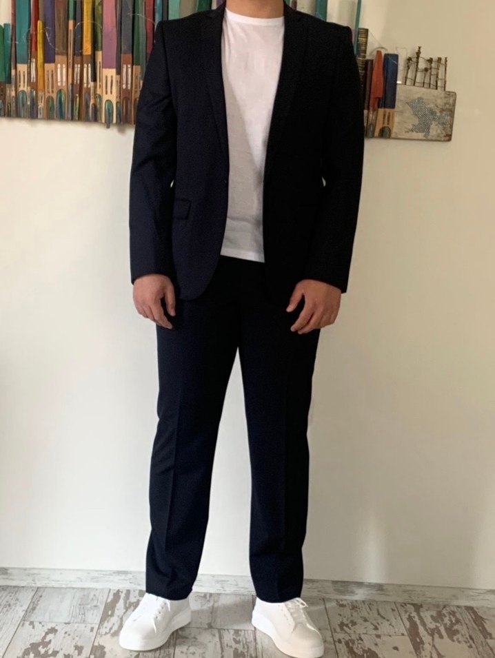 Erkek lacivert Normal Kesim Takım Elbise - Görsel 2