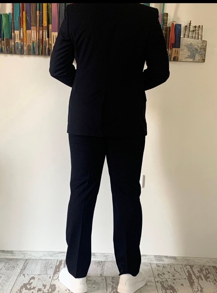 Erkek lacivert Normal Kesim Takım Elbise - Görsel 3