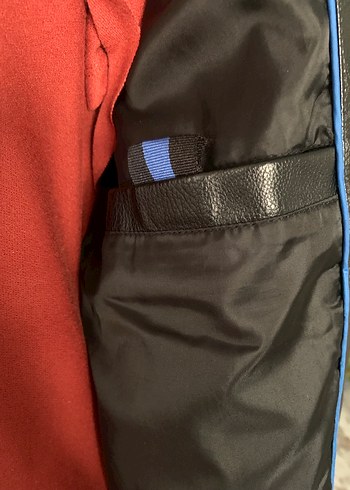 Kadın Siyah Deri Biker Ceket - Görsel 7