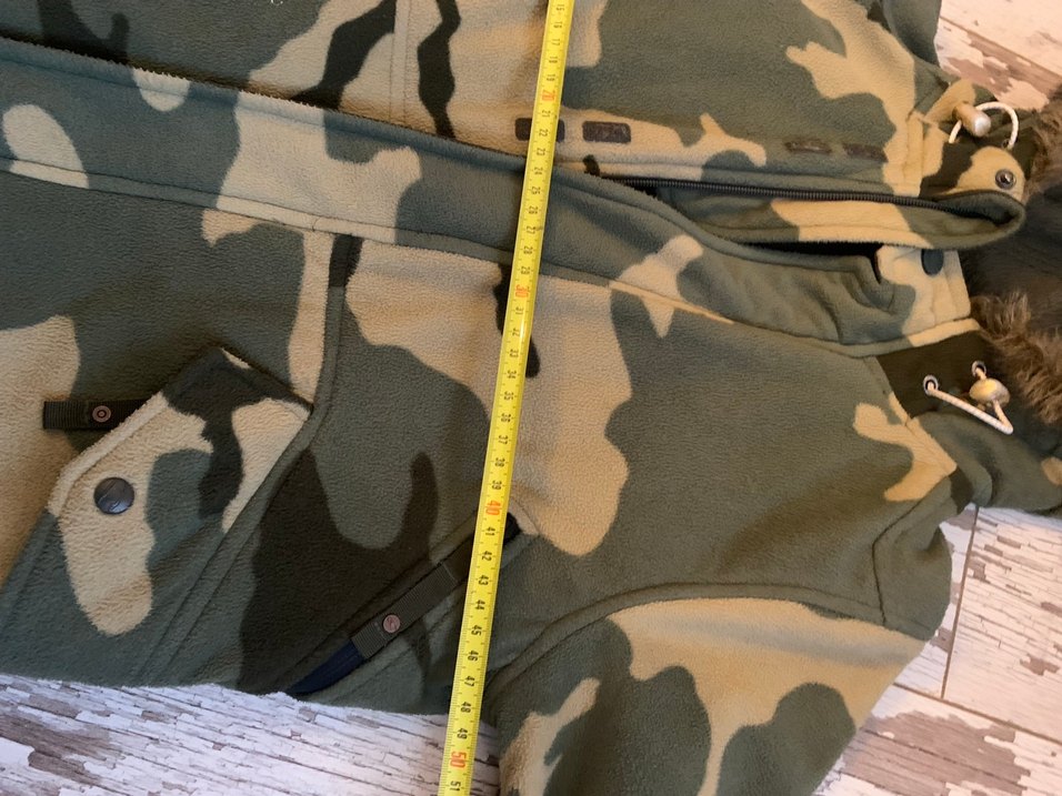 Kürk Detaylı Kamuflaj Kadın Kapüşonlu Mont - Görsel 2