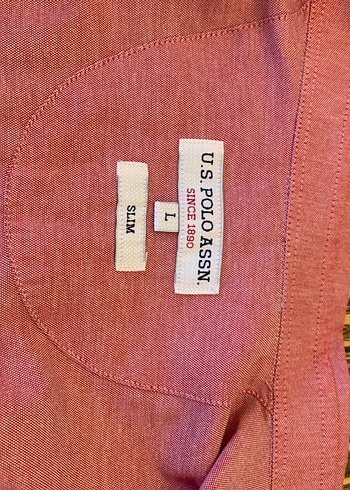 U.S. Polo Assn. Pembe Pamuklu Erkek Gömlek - Görsel 3