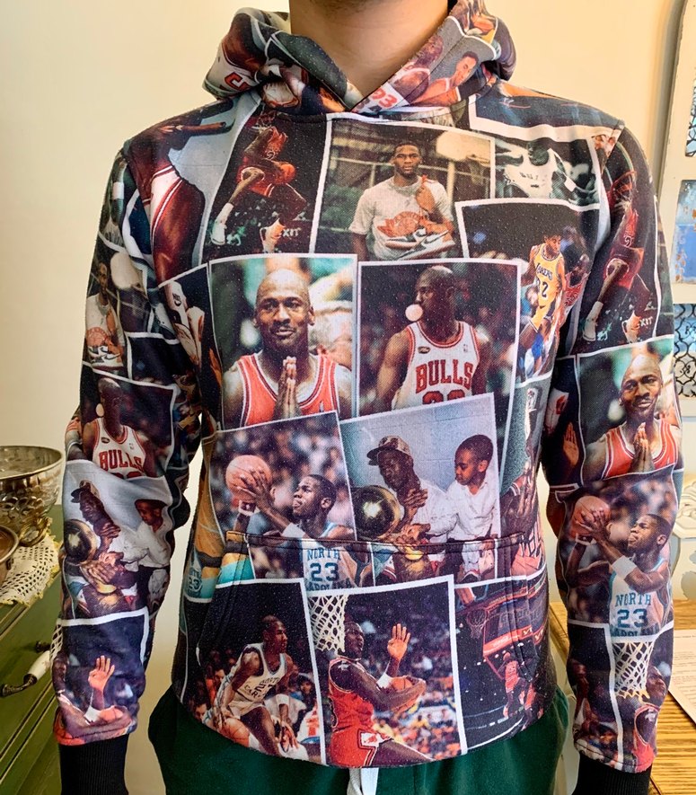 Baskılı Kapüşonlu Erkek Sweatshirt - Görsel 3