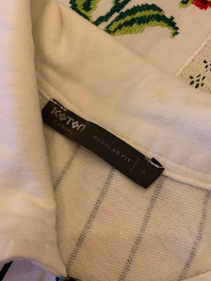 Erkek Çizgili Fermuarlı koton marka Tişört - Görsel 2