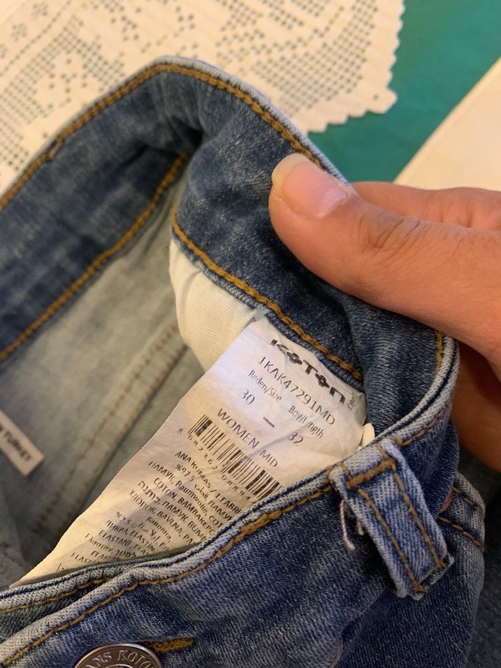 Mavi Rahat Kesim Kadın Kot Pantolon - Görsel 3