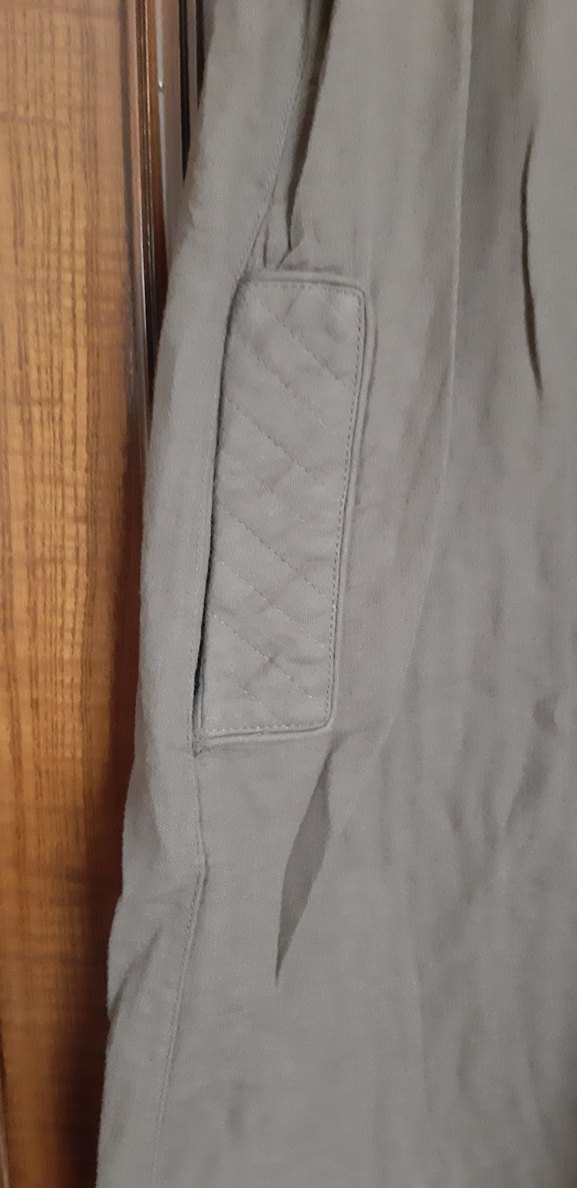 Düğmeli Gri Keten Hamile Yeleği - Görsel 2