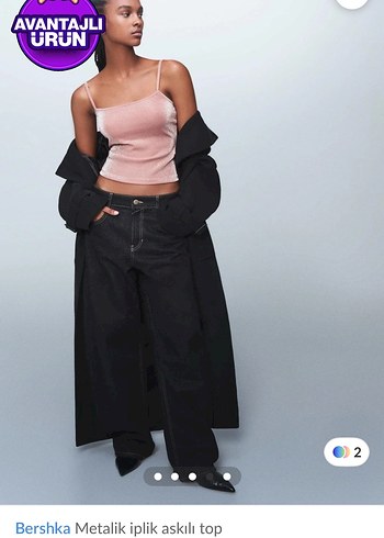 Bershka pembe simli bluz - Görsel 5