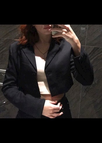 bershka siyah blazer - Görsel 2