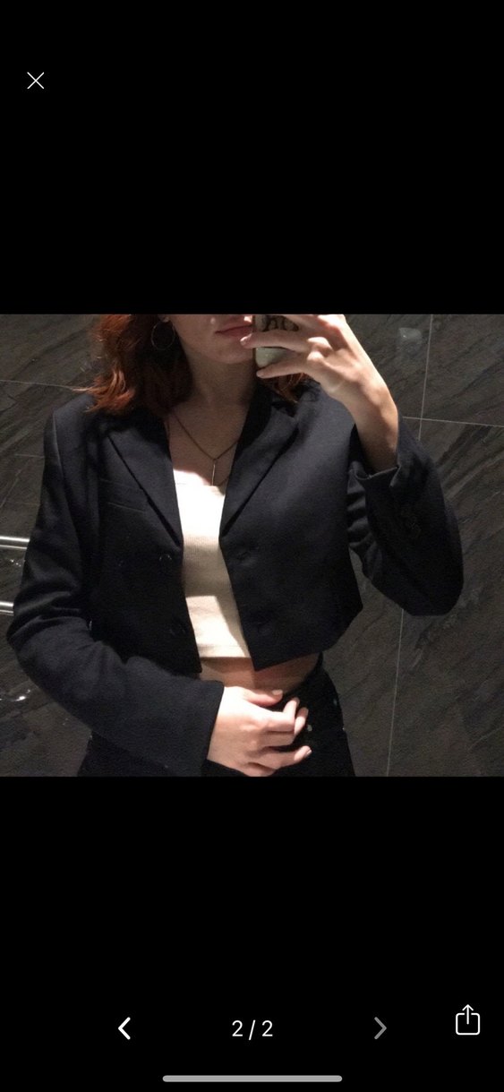 bershka siyah blazer - Görsel 2