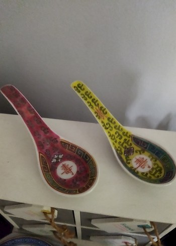 antika vintage Çin Japon kaşıklar