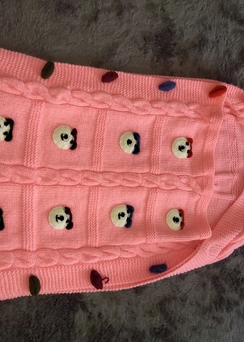 Diger Kız Çocuk Pembe Nakışlı bebek tulum battaniye