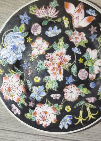 antika vintage Çin elboyama tabak - Görsel 2