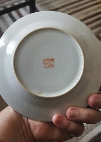 çin antika Kırmızı Desenli Geleneksel Tabak - Görsel 3