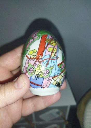 antika çin Japon elboyama Yumurta baharatlık - Görsel 6