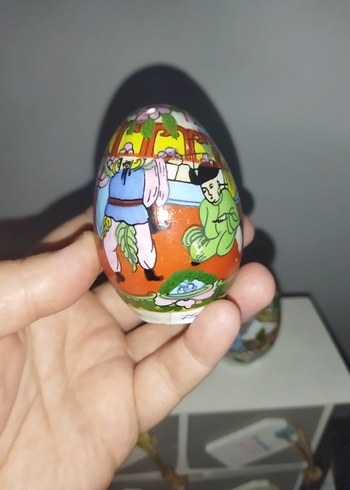 antika çin Japon elboyama Yumurta baharatlık - Görsel 5