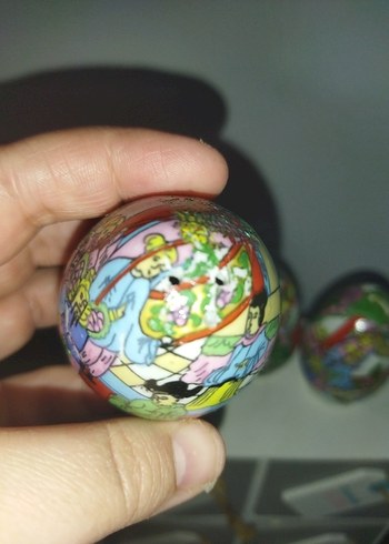 antika çin Japon elboyama Yumurta baharatlık - Görsel 4