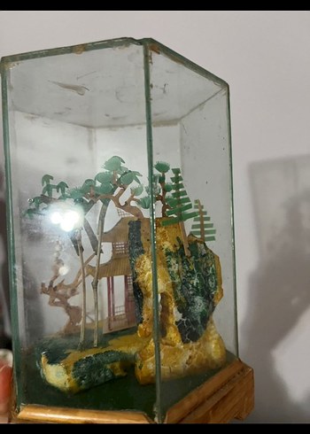 antika vintage Çin Japon mantar sanatı biblo - Görsel 7