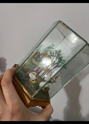 antika vintage Çin Japon mantar sanatı biblo - Görsel 4