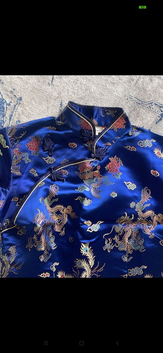 vintage Çin Japon cheongsam kimono çin Elbise - Görsel 3