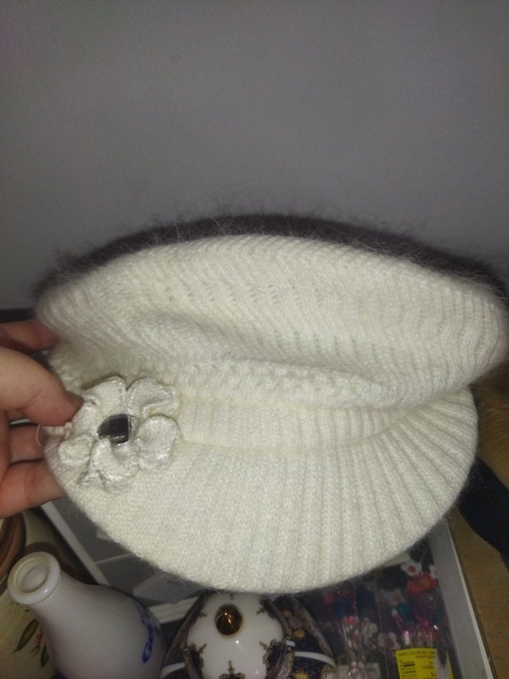 vintage yün kadın kasket şapka - Görsel 5