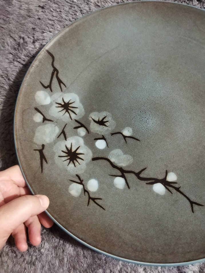 japon kiraz çiçeği Desenli  Paşabahçe Tabak - Görsel 3