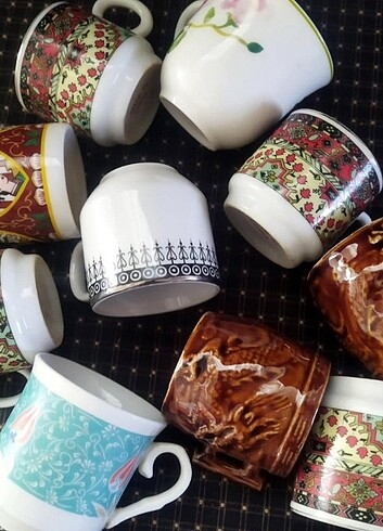 Antika vintage Çin Ebru fincanlar