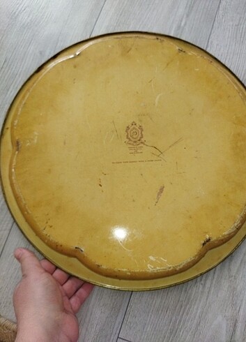 Antika vintage japon damgalı tepsi