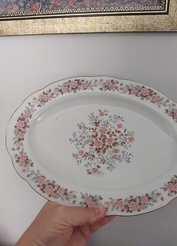 Antika vintage Çin damgalı tabak 