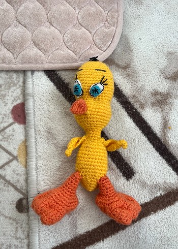 Renkli Sarı Örgü Ördek Peluş Oyuncak