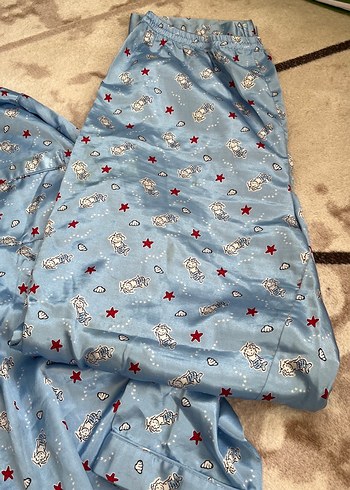 xl Beden mavi Renk Mavi Uzun Kollu Kadın Pijama Takımı