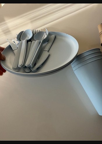 Zara Home Bohem Gri Tabak ve Çatal Kaşık Bıçak Seti